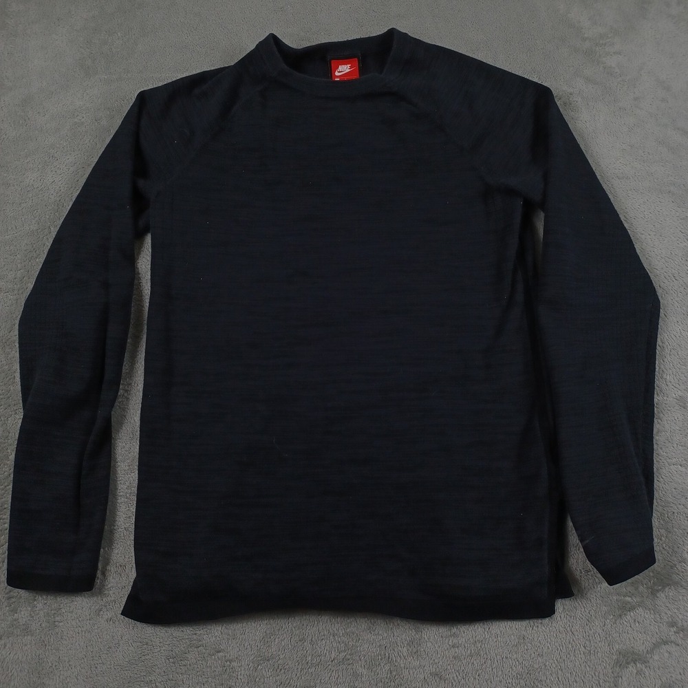 Nike Shirt‎ Mens Small Black Crew Neck Long Sleeve Activewear Tech Knit
